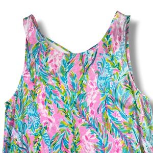 Lilly Pulitzer Kristen Flounce Dress Women Medium Unicorn of the Sea Pima Cotton